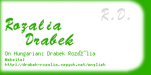 rozalia drabek business card